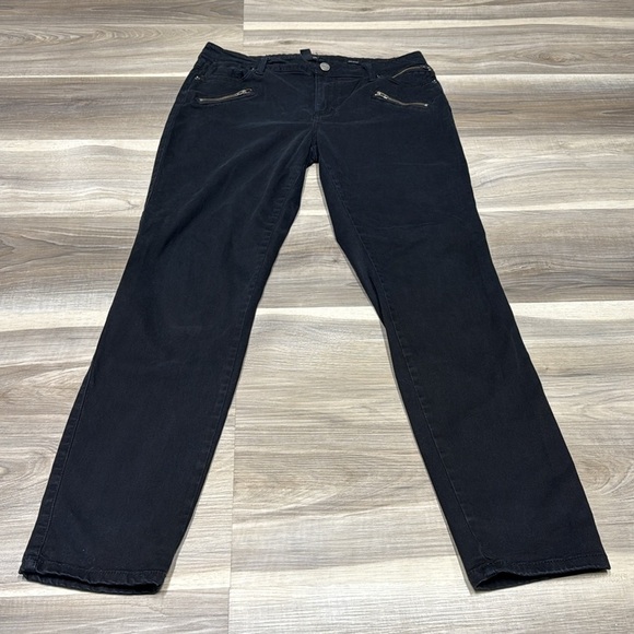 🏴 Kenneth Cole Black Skinny Leg Jeans Classic Style size 10 - Picture 2 of 8